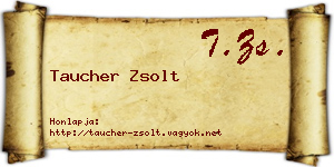 Taucher Zsolt névjegykártya